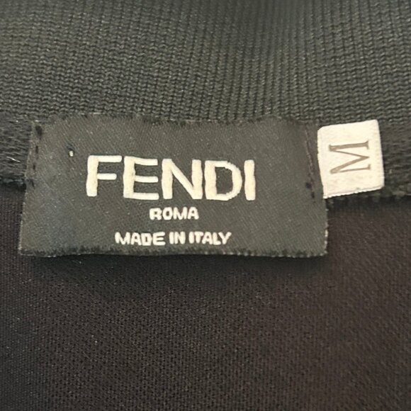 Fendi black/red short-sleeved mini polo dress sz M - Picture 2 of 9